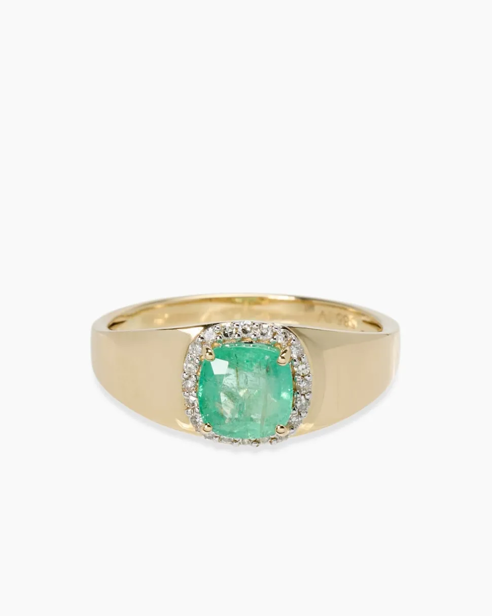 Ring mit Smaragd und Diamant