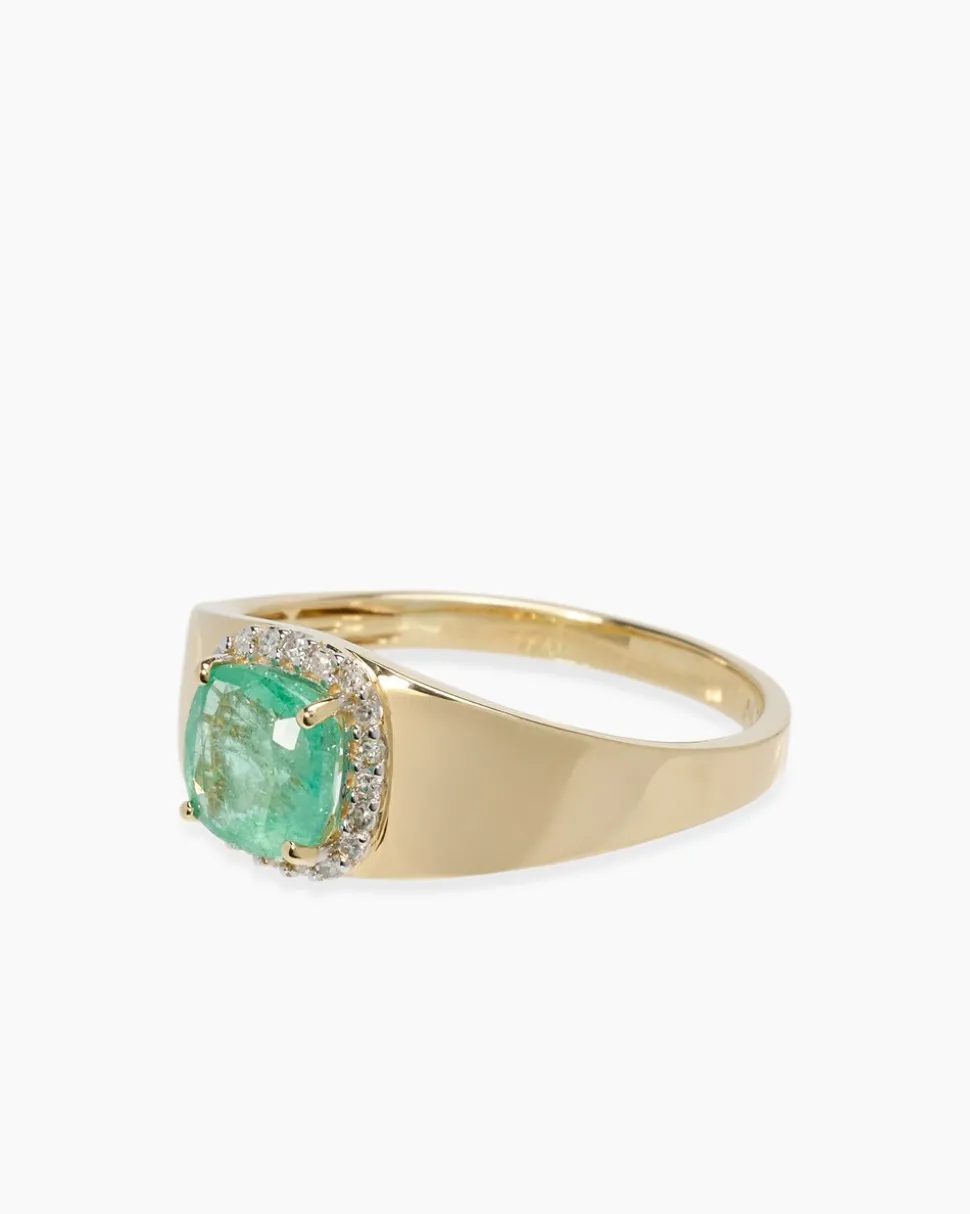Ring mit Smaragd und Diamant