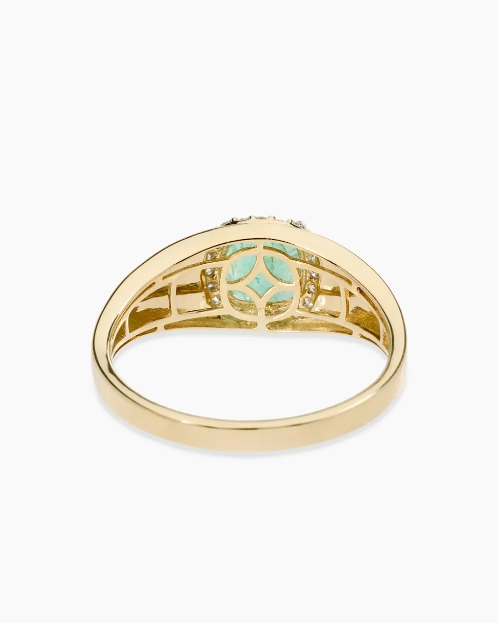 Ring mit Smaragd und Diamant