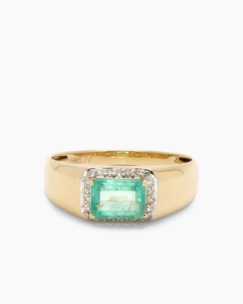Ring mit Smaragd und Diamanten