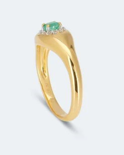 Ring mit Smaragd & Zirkon
