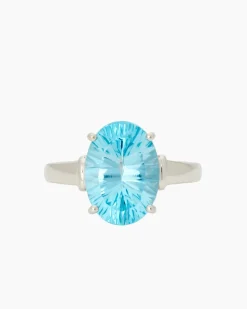 Ring mit Swiss Blue Topas