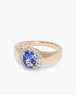 Ring mit Tansanit AAAAA Blaues Gold von Afrika & Brillanten