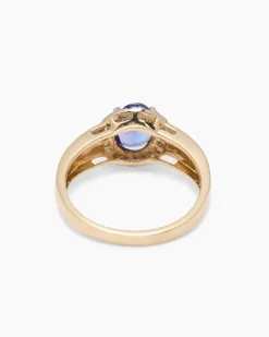 Ring mit Tansanit AAAAA Blaues Gold von Afrika & Brillanten
