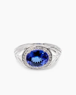 Ring mit Tansanit AAAAA Blaues Gold von Afrika & Brillanten