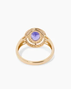 Ring mit Tansanit AAAAA Blaues Gold von Afrika & Brillanten