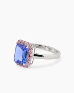 Ring mit Tansanit AAAAA & Brillanten