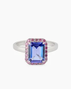 Ring mit Tansanit AAAAA & Brillanten