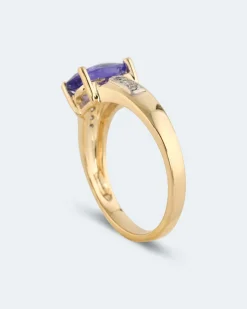 Ring mit Tansanit AAAAA & Brillanten