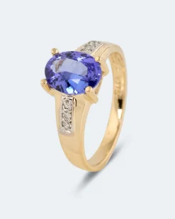 Ring mit Tansanit AAAAA & Brillanten