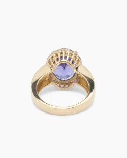 Ring mit Tansanit AAAAA + Brillant