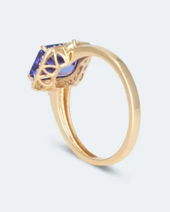Ring mit Tansanit AAAAA & Brillant