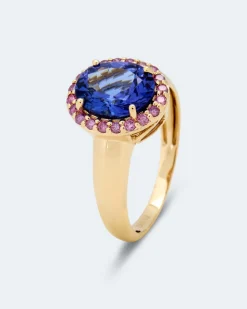Ring mit Tansanit AAAAA & Brillanten
