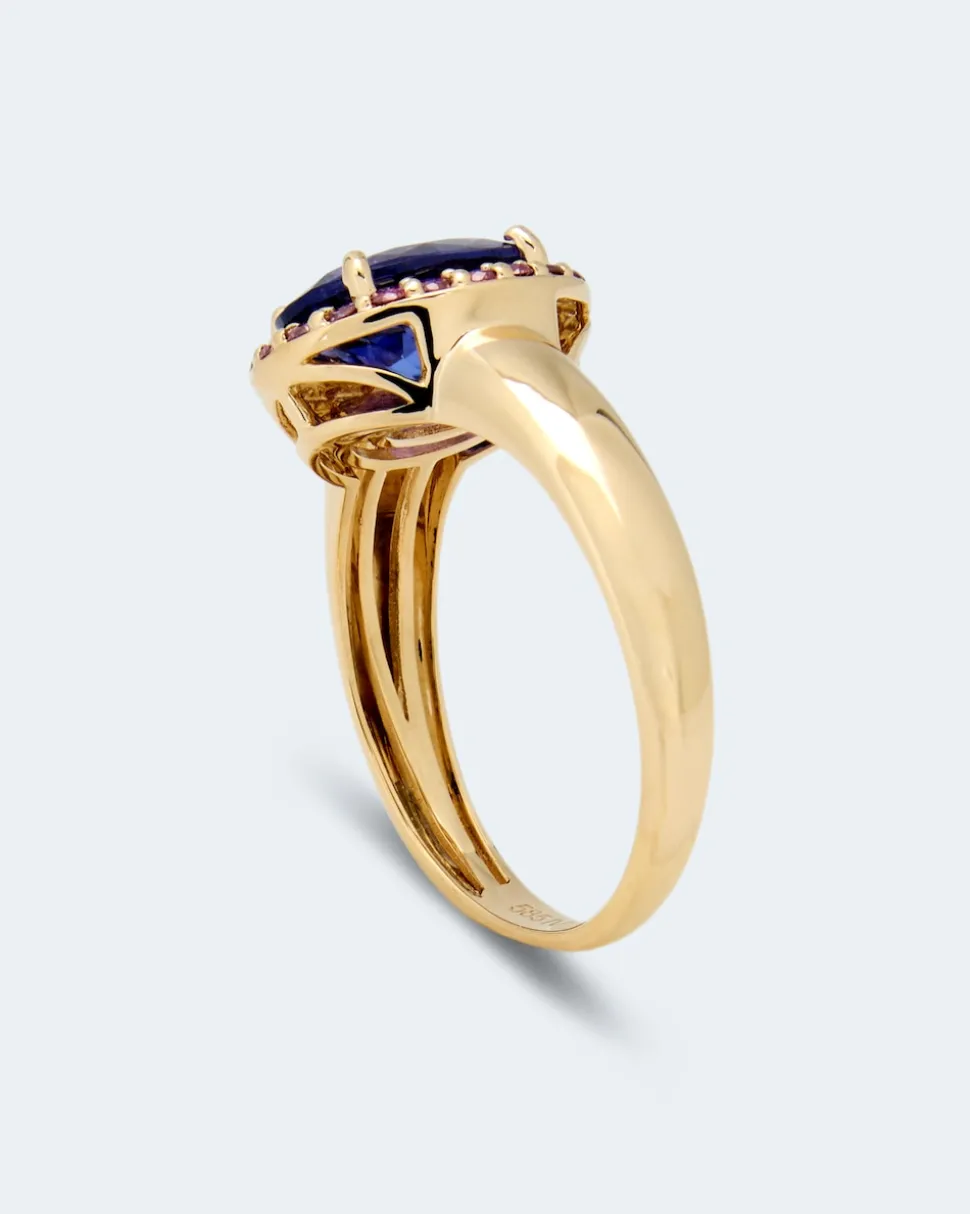 Ring mit Tansanit AAAAA & Brillanten