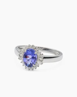 Ring mit Tansanit AAAAA & Diamanten