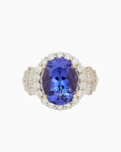 Ring mit Tansanit AAAAA, Diamant & Brillant