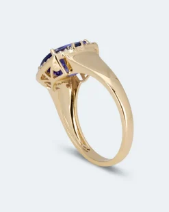 Ring mit Tansanit AAAAA, Saphir & Brillanten