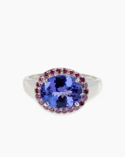 Ring mit Tansanit AAAAA und Brillant