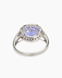 Ring mit Tansanit AAAAA und Brillant