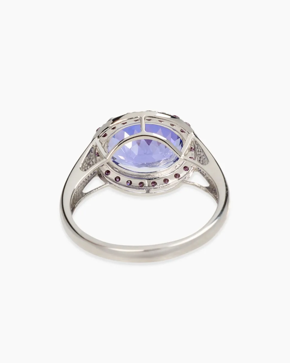 Ring mit Tansanit AAAAA und Brillant