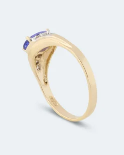Ring mit Tansanit AAAA+ & Brillant