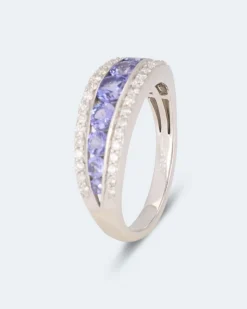 Ring mit Tansanit AAAA & Brillanten