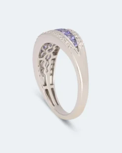 Ring mit Tansanit AAAA & Brillanten