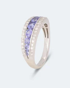 Ring mit Tansanit AAAA & Brillanten
