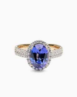 Ring mit Tansanit AAAA & Brillanten