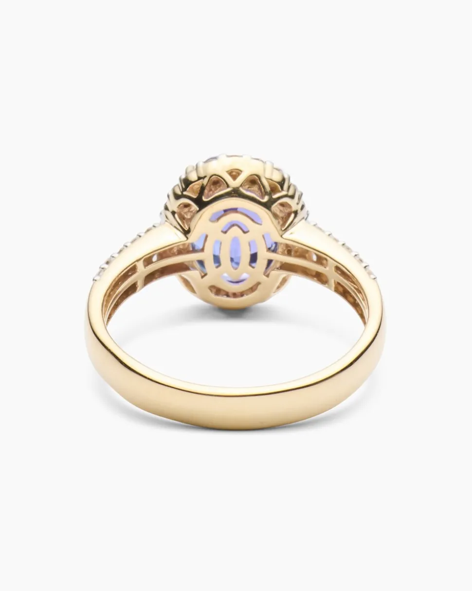 Ring mit Tansanit AAAA & Brillanten