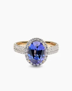 Ring mit Tansanit AAAA & Brillanten