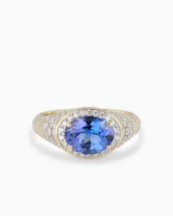 Ring mit Tansanit AAAA & Brillanten