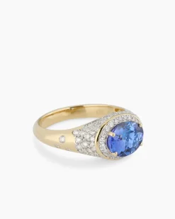 Ring mit Tansanit AAAA & Brillanten