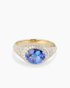 Ring mit Tansanit AAAA & Brillanten