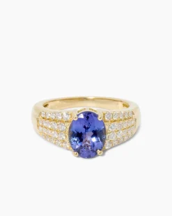 Ring mit Tansanit AAAA & Brillanten