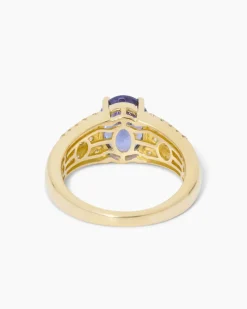 Ring mit Tansanit AAAA & Brillanten