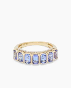 Ring mit Tansanit AAAA & Brillant