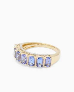 Ring mit Tansanit AAAA & Brillant