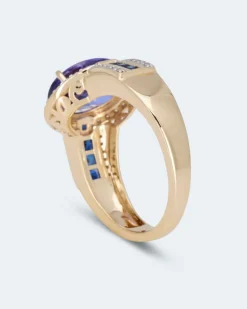 Ring mit Tansanit AAAA+ & Brillanten