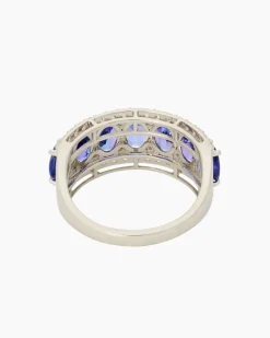 Ring mit Tansanit AAAA + Zirkon