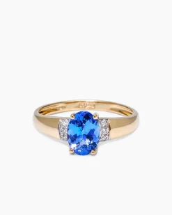 Ring mit Tansanit AAA & Brillanten