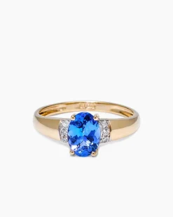 Ring mit Tansanit AAA & Brillanten