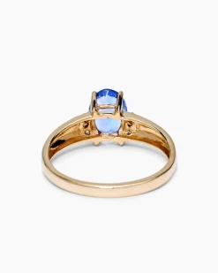Ring mit Tansanit AAA & Brillanten