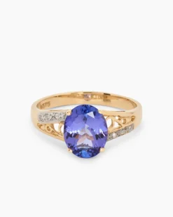 Ring mit Tansanit AAA+ & Brillant