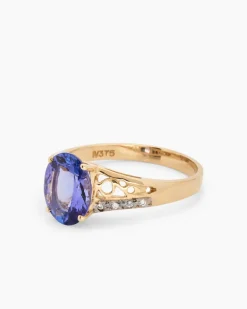Ring mit Tansanit AAA+ & Brillant