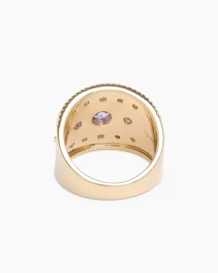 Ring mit Tansanit AAA+ und Weißtopas