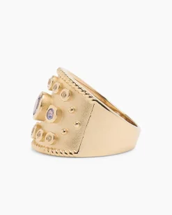 Ring mit Tansanit AAA+ und Weißtopas