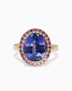 Ring mit Tansanit + Brillanten