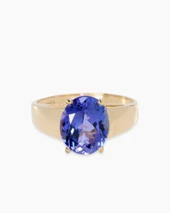 Ring mit Tansanit DeLuxe AAA+
