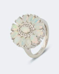 Ring mit Äthiopischem Opal & Zirkon